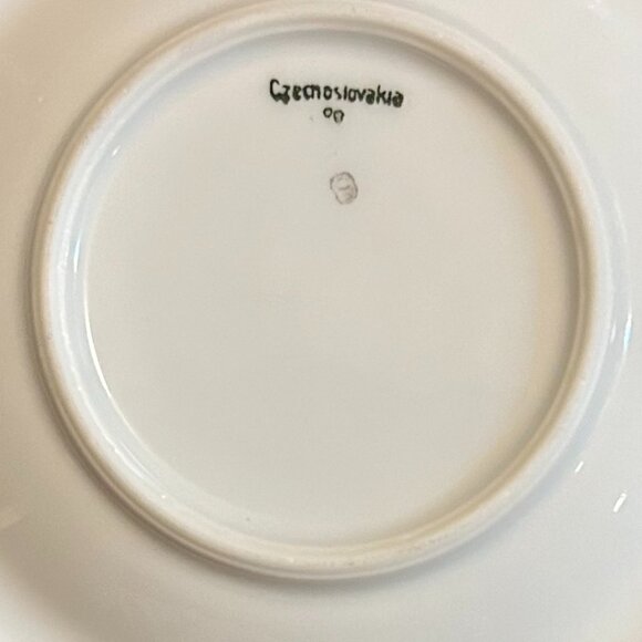 Vintage Czechoslovakia Teacup & Saucer - Holds Two Ounces of Liquid - Picture 6 of 7